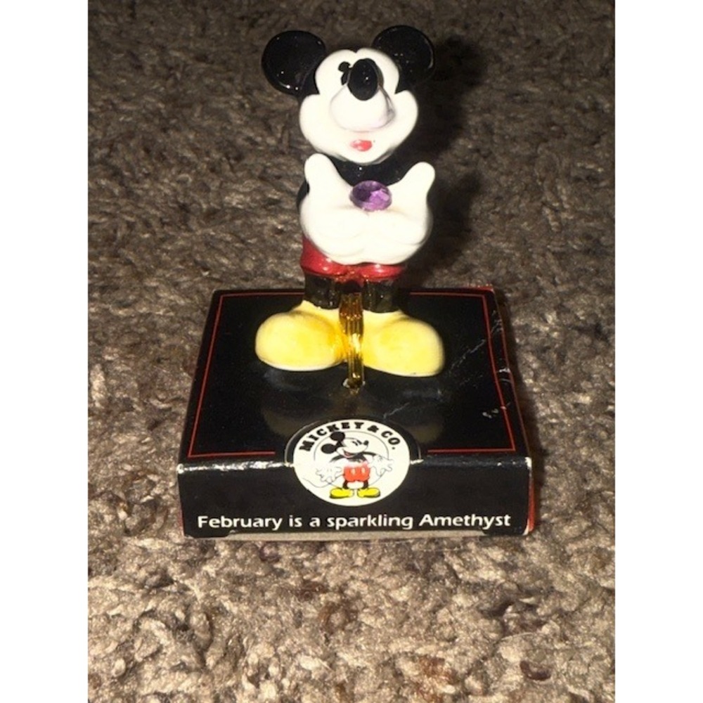 Mickey & Co February Amethyst Birthstone Figurine Enesco Disney